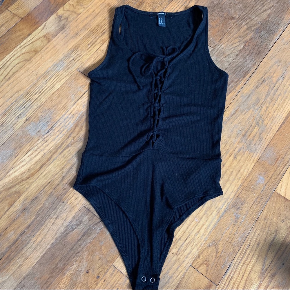 Forever 21 Lace Up Bodysuit